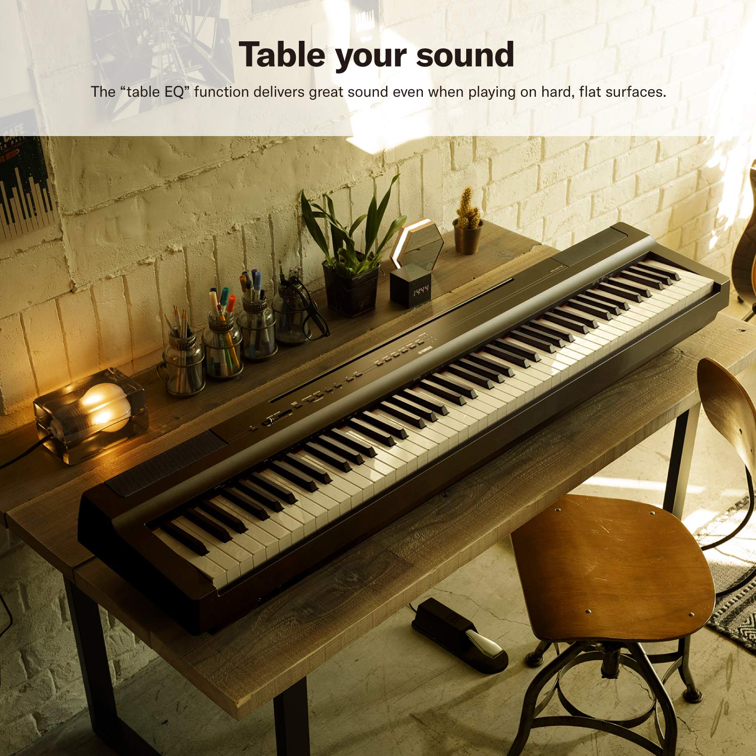 Yamaha P-125B Piano digital de 88 teclas, preto : Amazon.com.br